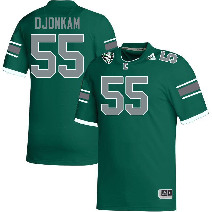 Eastern Michigan Eagles #55 James Djonkam College Football Jerseys Stitched-Green